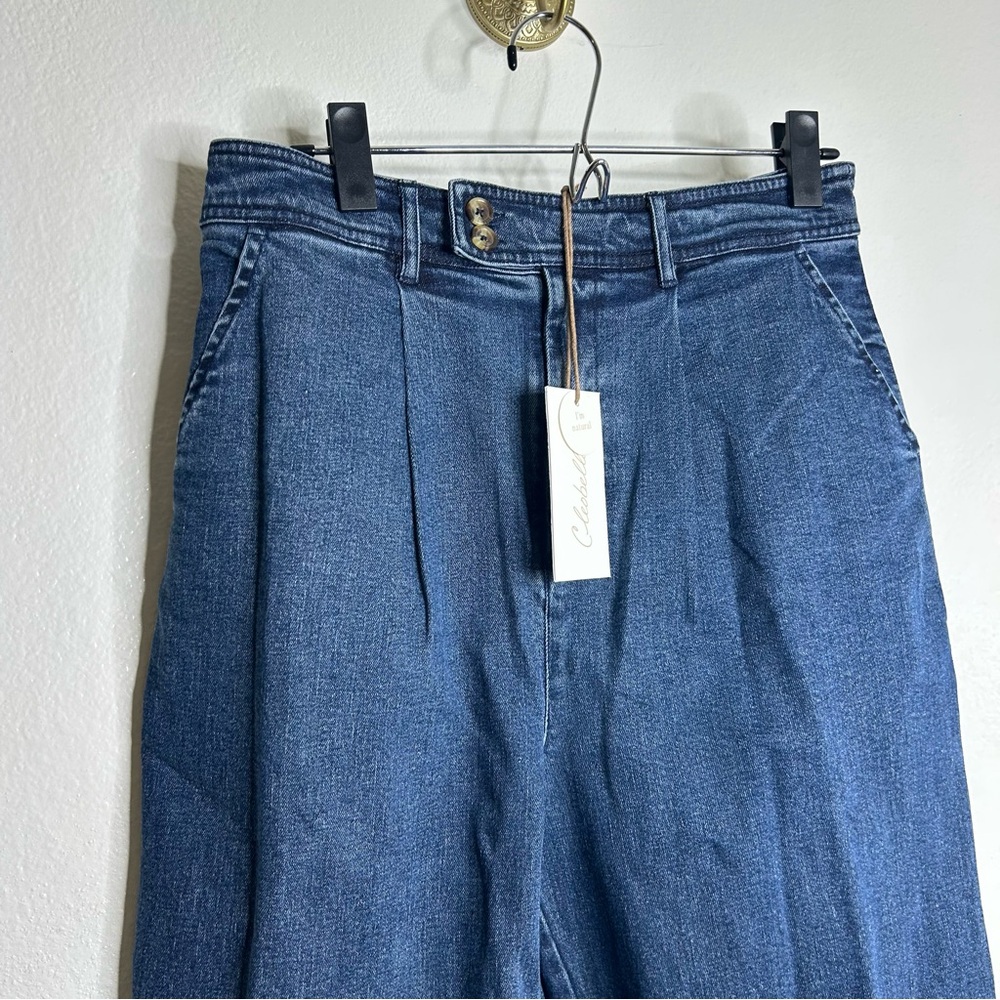 NWT Cleobella Dark Denim Jackson Trouser Pant Straight Leg High Waist Cotton M